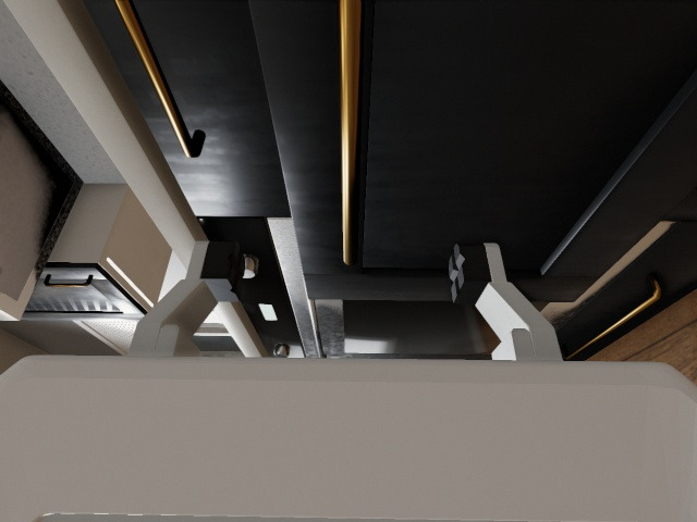 Wrist camera: the open drawer below the hand